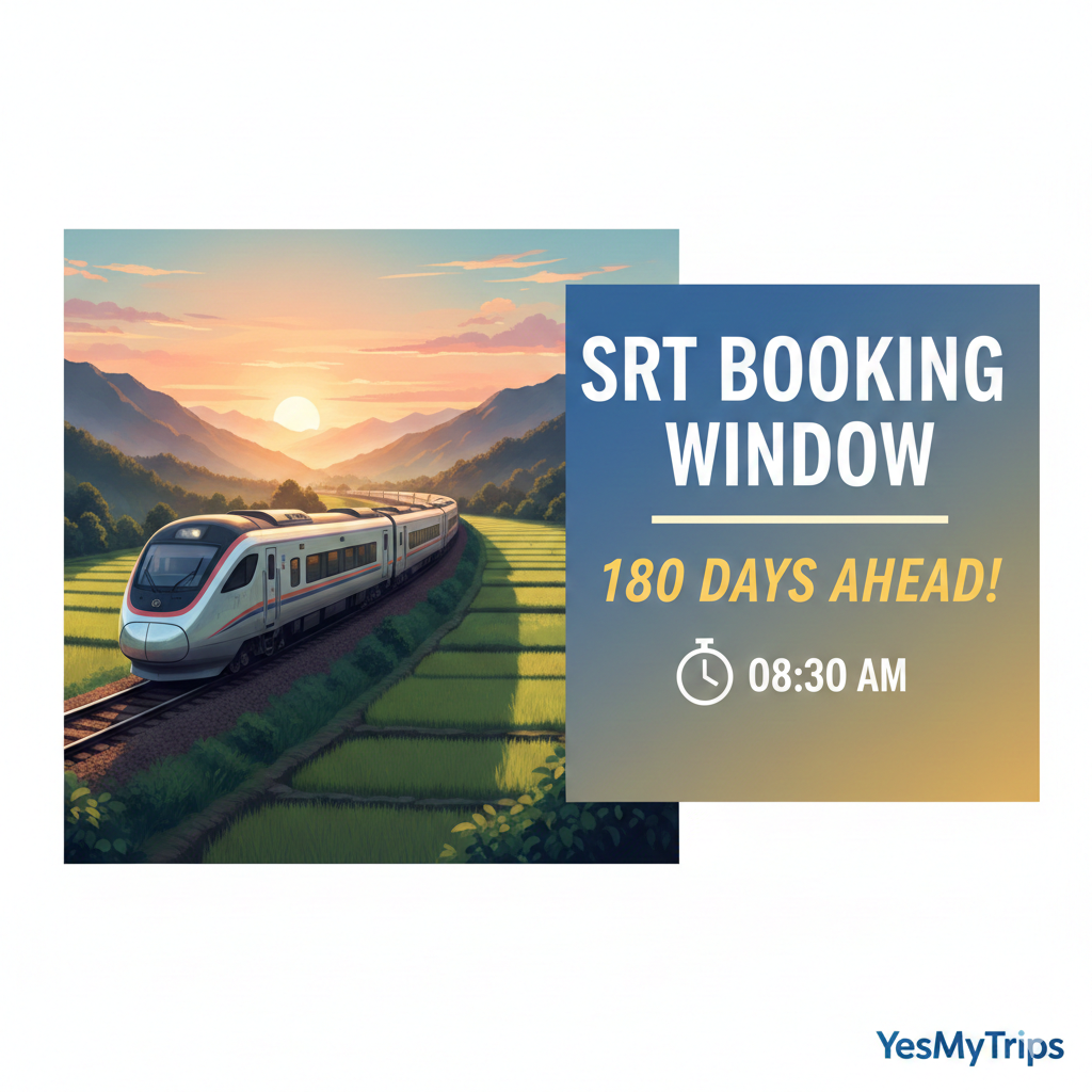 Train travelling in beautiful landscape